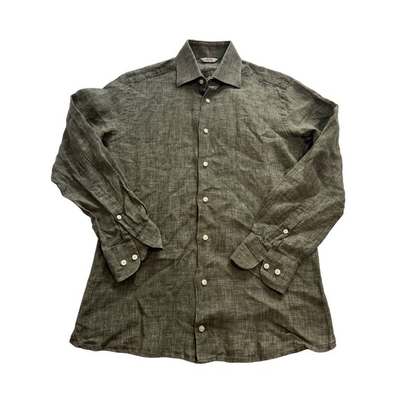 Suit Supply Button Up Shirt in Green